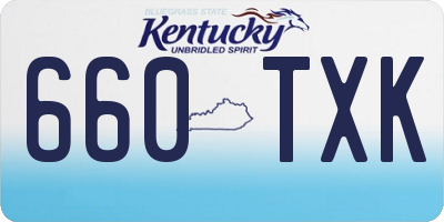 KY license plate 660TXK