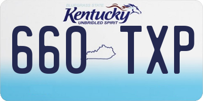 KY license plate 660TXP