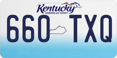 KY license plate 660TXQ