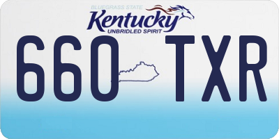 KY license plate 660TXR
