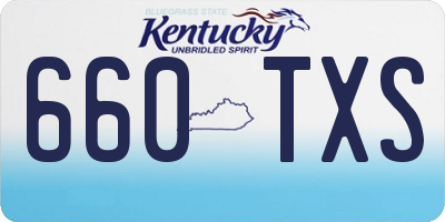 KY license plate 660TXS