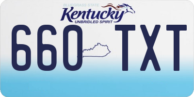 KY license plate 660TXT