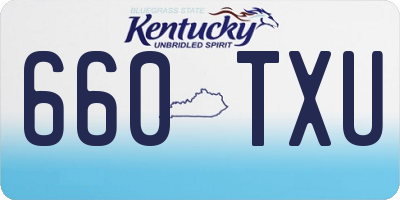 KY license plate 660TXU