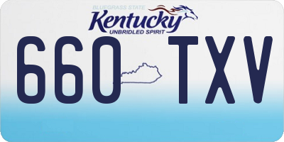 KY license plate 660TXV