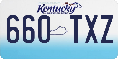 KY license plate 660TXZ
