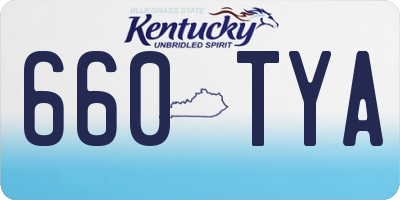 KY license plate 660TYA