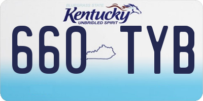 KY license plate 660TYB