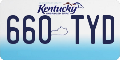 KY license plate 660TYD