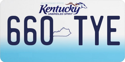 KY license plate 660TYE