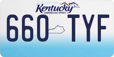 KY license plate 660TYF