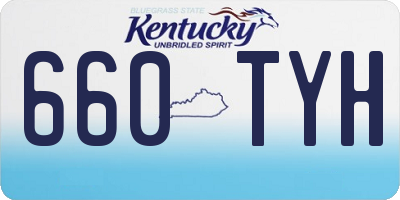 KY license plate 660TYH