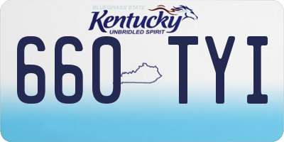 KY license plate 660TYI