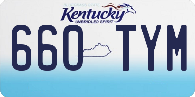 KY license plate 660TYM