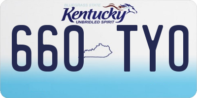 KY license plate 660TYO