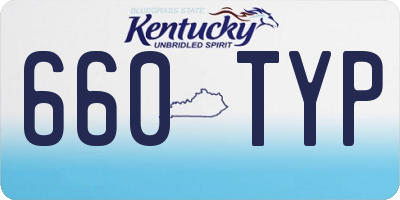 KY license plate 660TYP