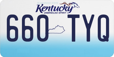 KY license plate 660TYQ