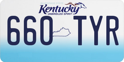 KY license plate 660TYR