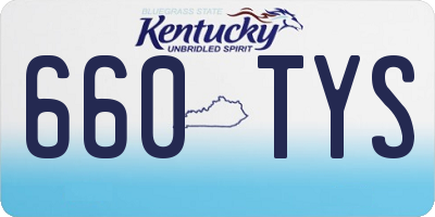 KY license plate 660TYS