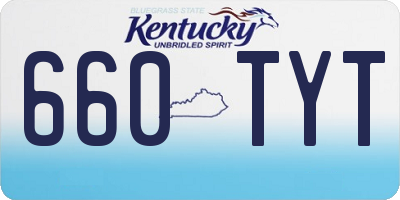 KY license plate 660TYT