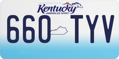 KY license plate 660TYV