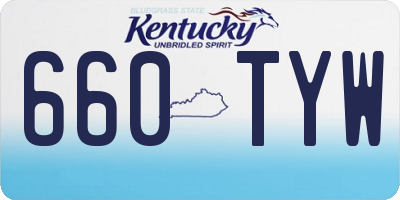 KY license plate 660TYW