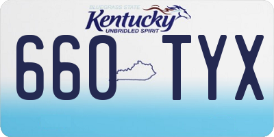 KY license plate 660TYX