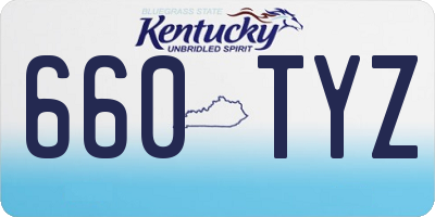 KY license plate 660TYZ
