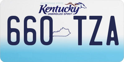 KY license plate 660TZA
