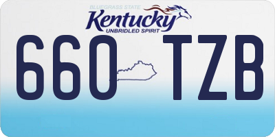 KY license plate 660TZB
