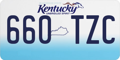 KY license plate 660TZC