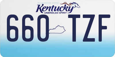 KY license plate 660TZF