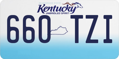 KY license plate 660TZI