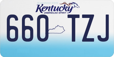 KY license plate 660TZJ