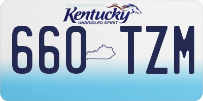 KY license plate 660TZM