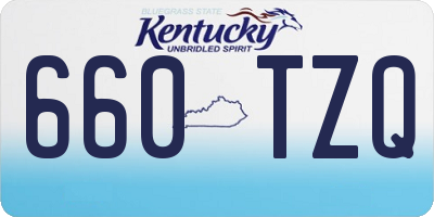 KY license plate 660TZQ
