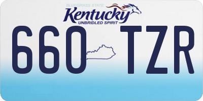 KY license plate 660TZR