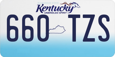 KY license plate 660TZS