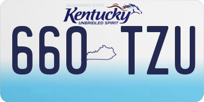 KY license plate 660TZU