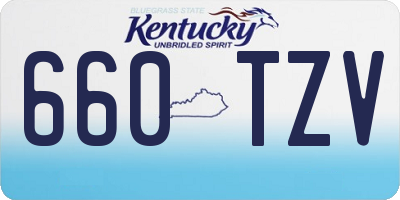 KY license plate 660TZV