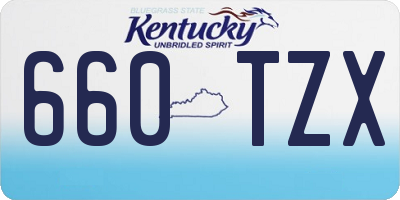 KY license plate 660TZX