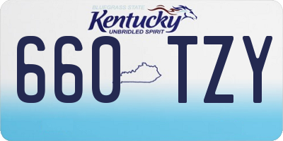 KY license plate 660TZY