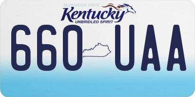 KY license plate 660UAA