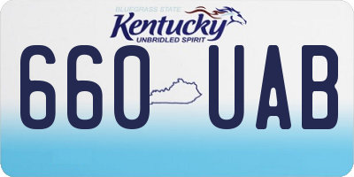 KY license plate 660UAB