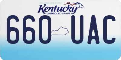 KY license plate 660UAC