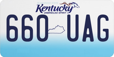 KY license plate 660UAG