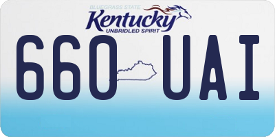 KY license plate 660UAI