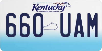 KY license plate 660UAM