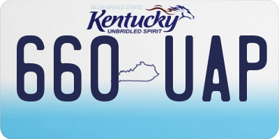 KY license plate 660UAP