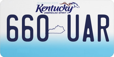KY license plate 660UAR