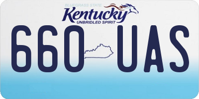 KY license plate 660UAS
